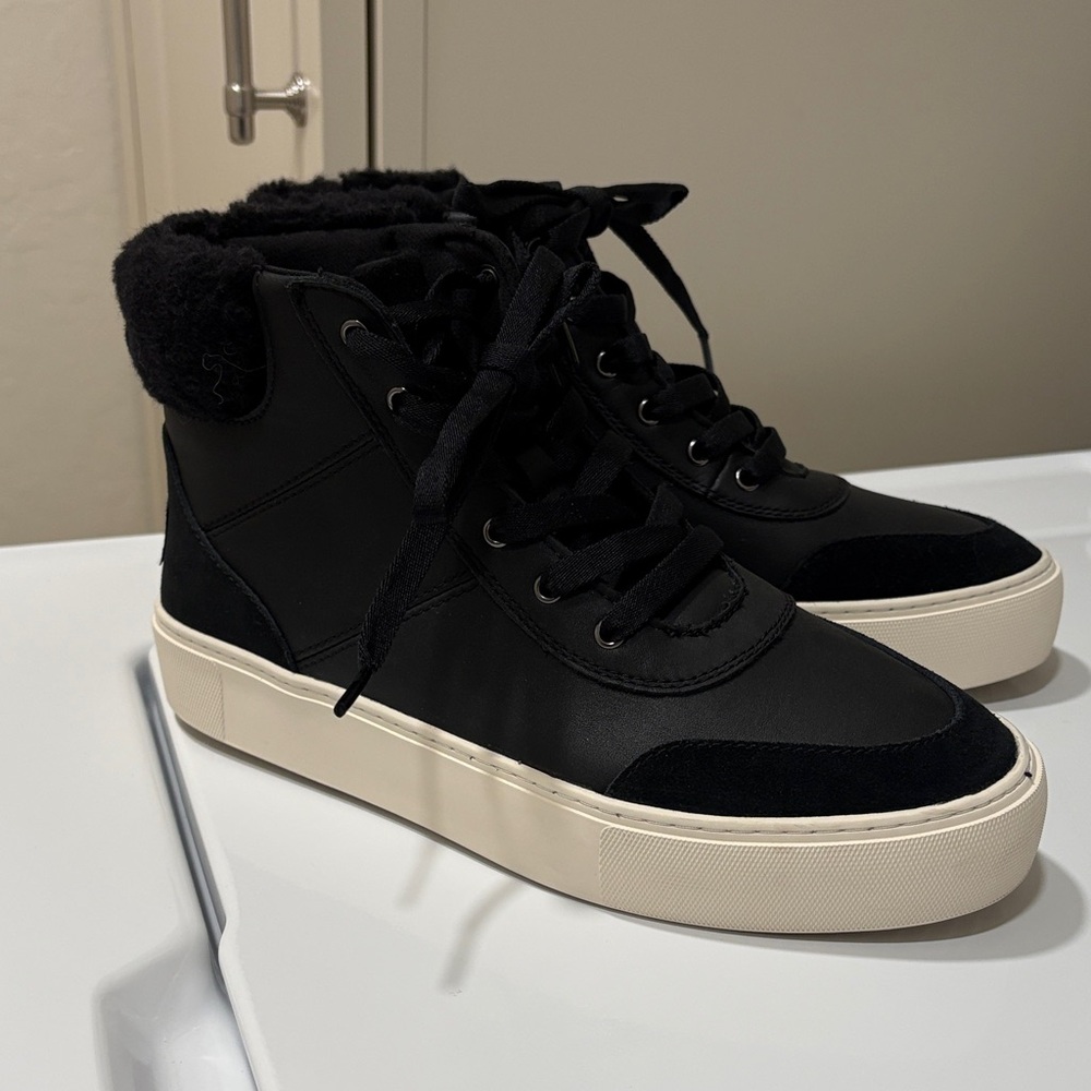 UGG Black High-Top Sneakers with Cream Sole